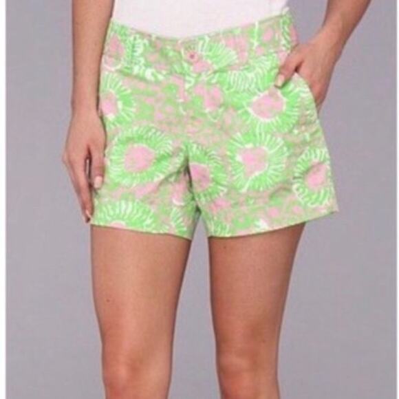 Lilly Pulitzer Pants - Lilly Pulitzer Sunnyside Lion The Callahan Short Women's Sz 0